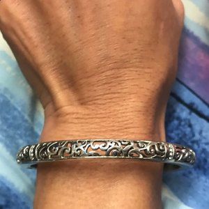 Brighton Silver hinged Bangle Bracelet